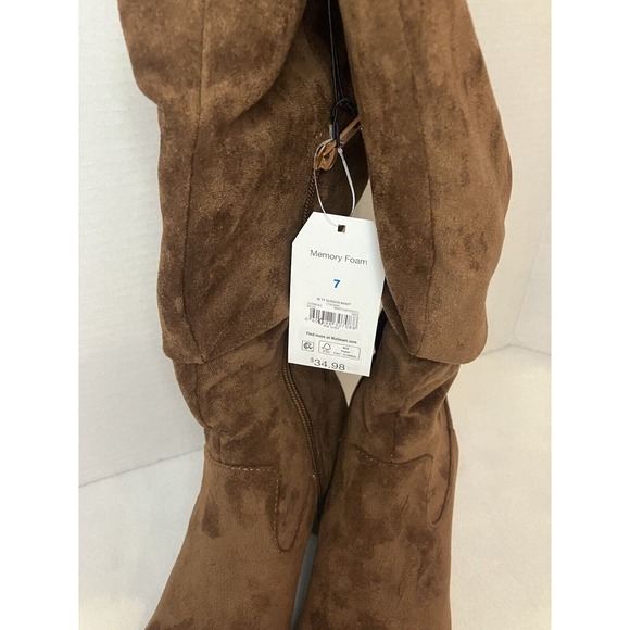 Time and Tru Memory Foam Slouch Boot Cognac Size 7! NEW! - Picture 3 of 8